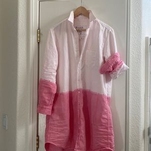 Size medium Mary shirt dress. In ombré pink.